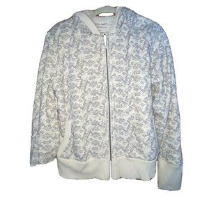 AEROPOSTALE FUR LINED CREAM ZIP UP JACKET